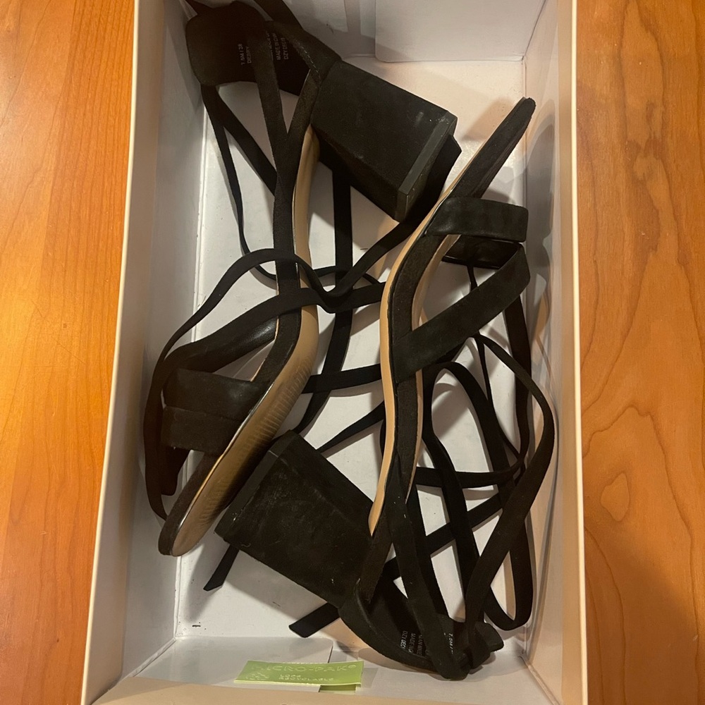 BCBGeneration Black Strappy Sandals